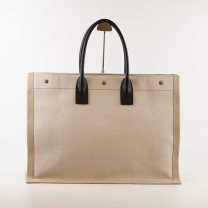Saint Laurent Rive Gauche Canvas tote Ivory - photo 2
