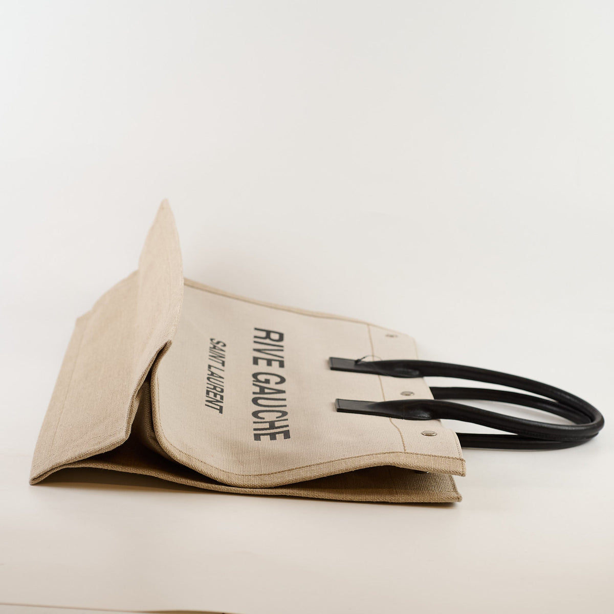Saint Laurent Rive Gauche Canvas tote Ivory - photo 3