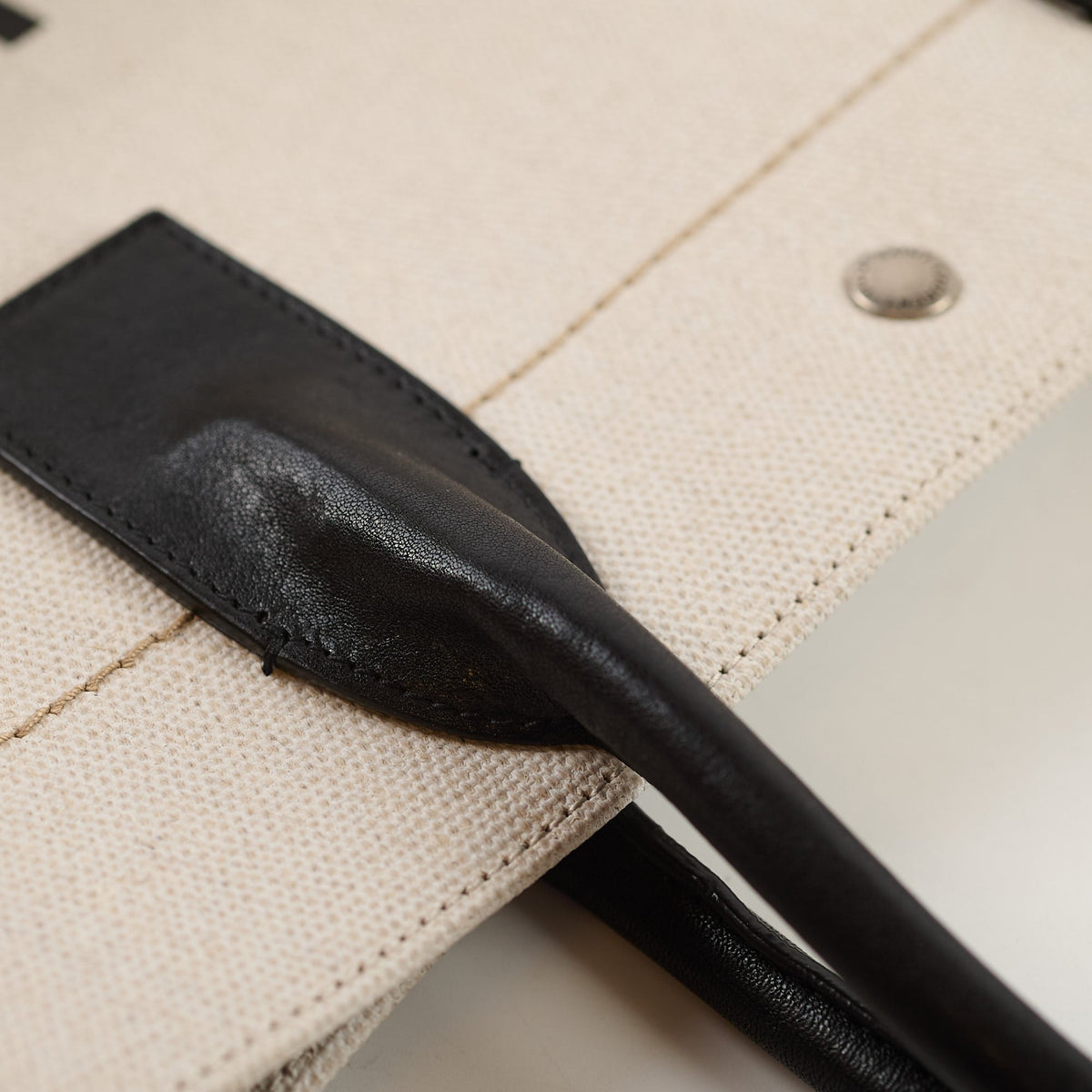 Saint Laurent Rive Gauche Canvas tote Ivory - photo 7