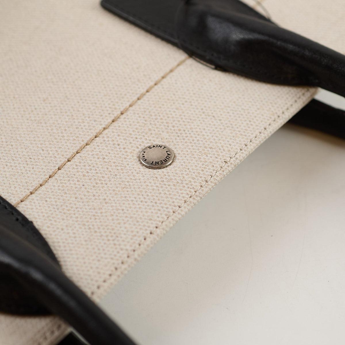 Saint Laurent Rive Gauche Canvas tote Ivory - photo 8