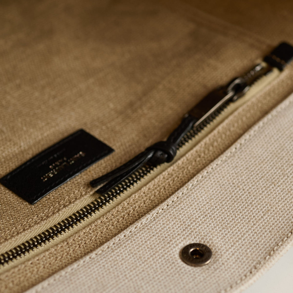 Saint Laurent Rive Gauche Canvas tote Ivory - photo 9