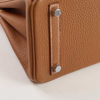 Hermes Birkin 25 Gold Togo PHW K Stamp - photo 16