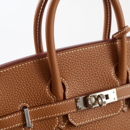 Hermes Birkin 25 Gold Togo PHW K Stamp - photo 12