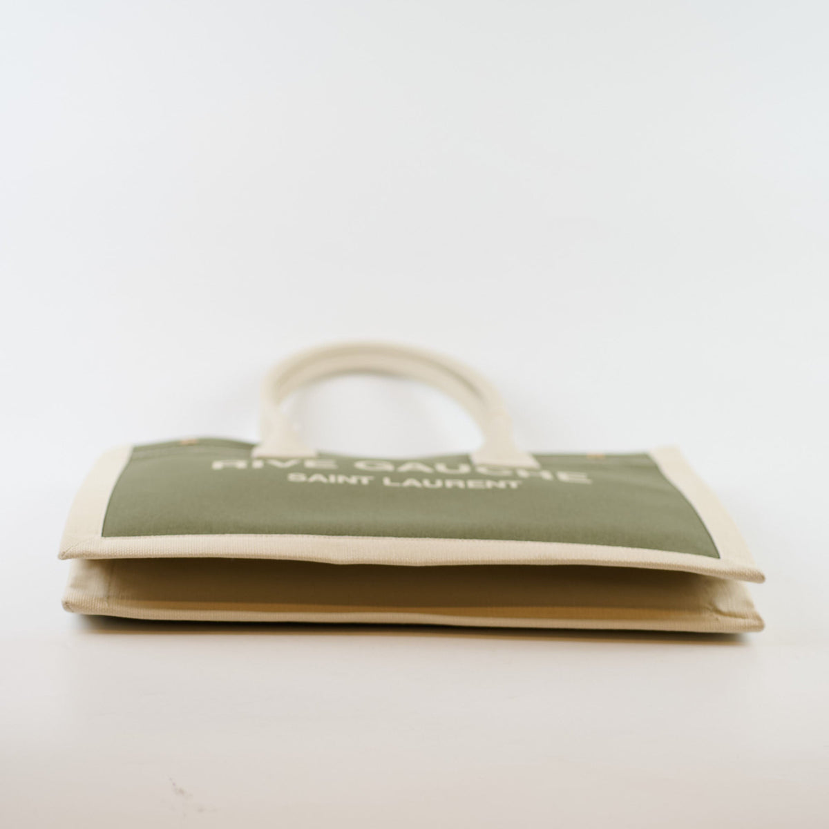 Saint Laurent Tote Bag Canvas Khaki / Lt Grey - photo 4