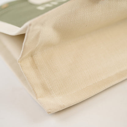 Saint Laurent Tote Bag Canvas Khaki / Lt Grey - photo 10