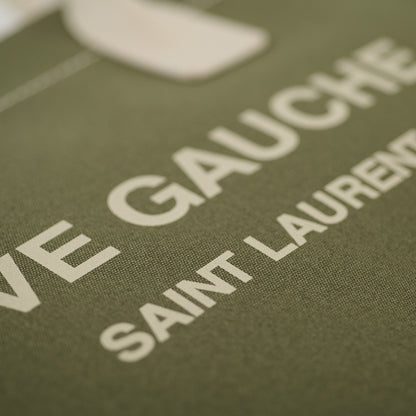 Saint Laurent Tote Bag Canvas Khaki / Lt Grey - photo 12