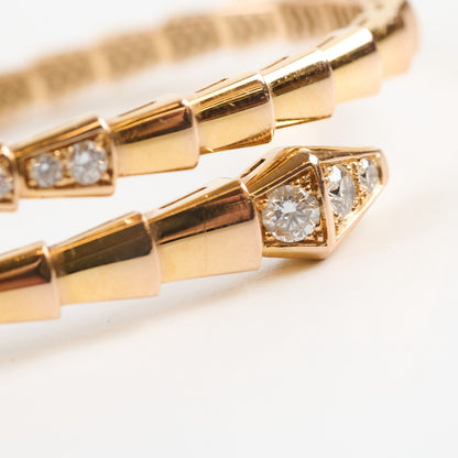 Bvlgari Serpenti Viper Bracelet 18k Rose Gold with Diamonds Size S - photo 7