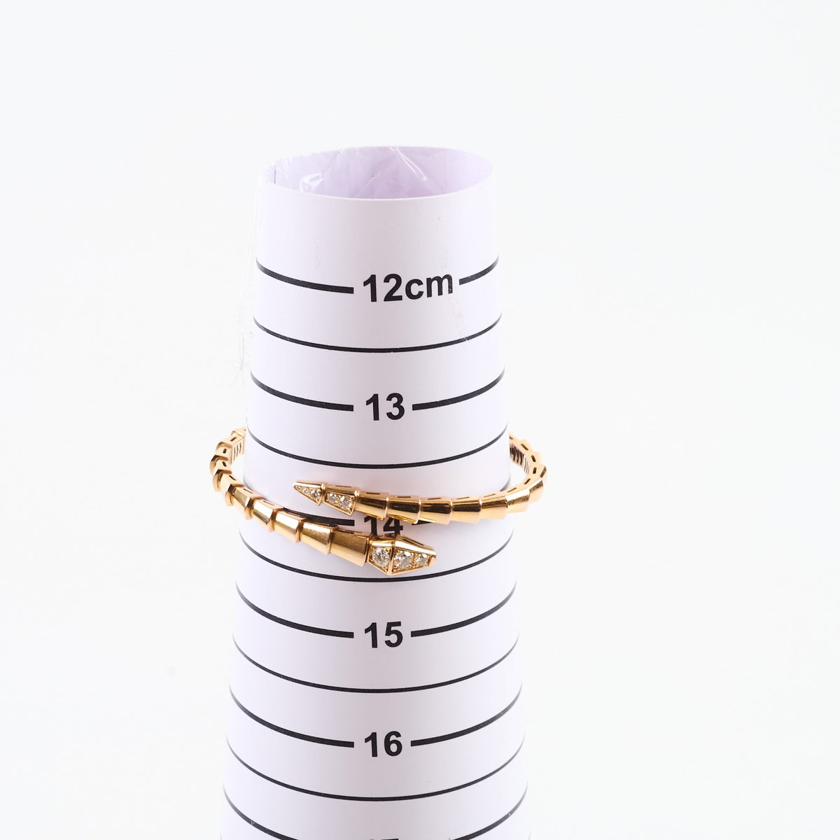 Bvlgari Serpenti Viper Bracelet 18k Rose Gold with Diamonds Size S - photo 9