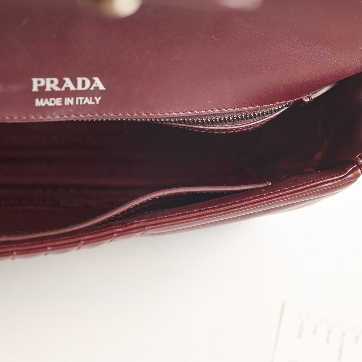 Prada Diagramme Burgundy - photo 9