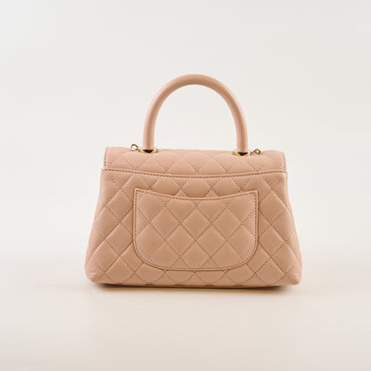 Chanel Caviar Coco Handle Small LGHW Light Pink - photo 2