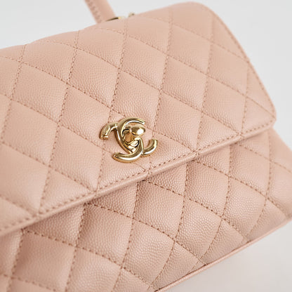 Chanel Caviar Coco Handle Small LGHW Light Pink - photo 7