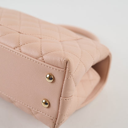 Chanel Caviar Coco Handle Small LGHW Light Pink - photo 8