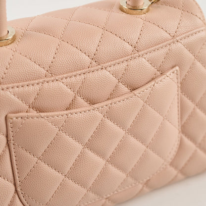 Chanel Caviar Coco Handle Small LGHW Light Pink - photo 10