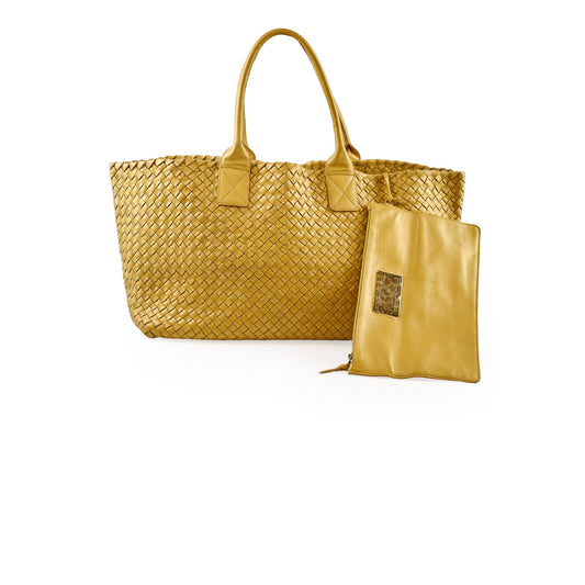 Bottega Veneta Large Intrecciato Cabat Yellow - photo 1
