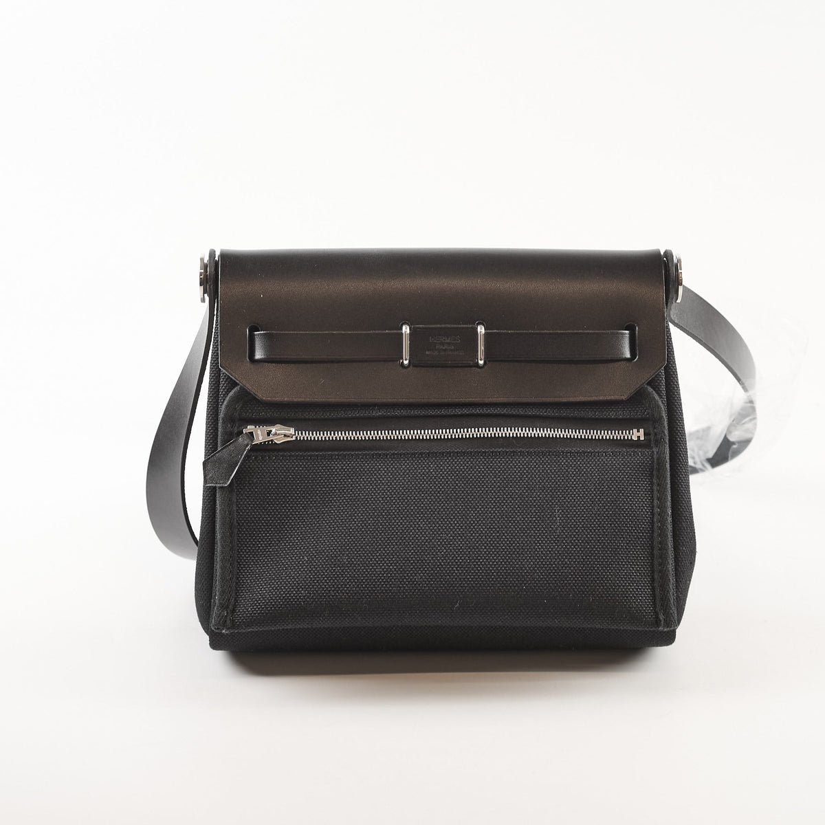 Hermes Mini Herbag Black 20 Laque K Stamp - photo 2
