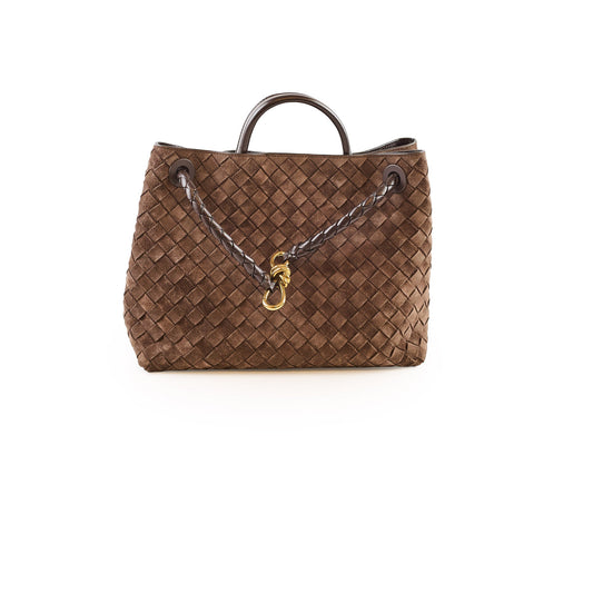 Bottega Veneta Bottega Andiamo Brown Suede Medium - photo 1