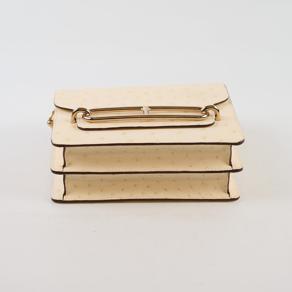 Hermes Mini Roulis Nata Ostrich B Stamp - photo 4