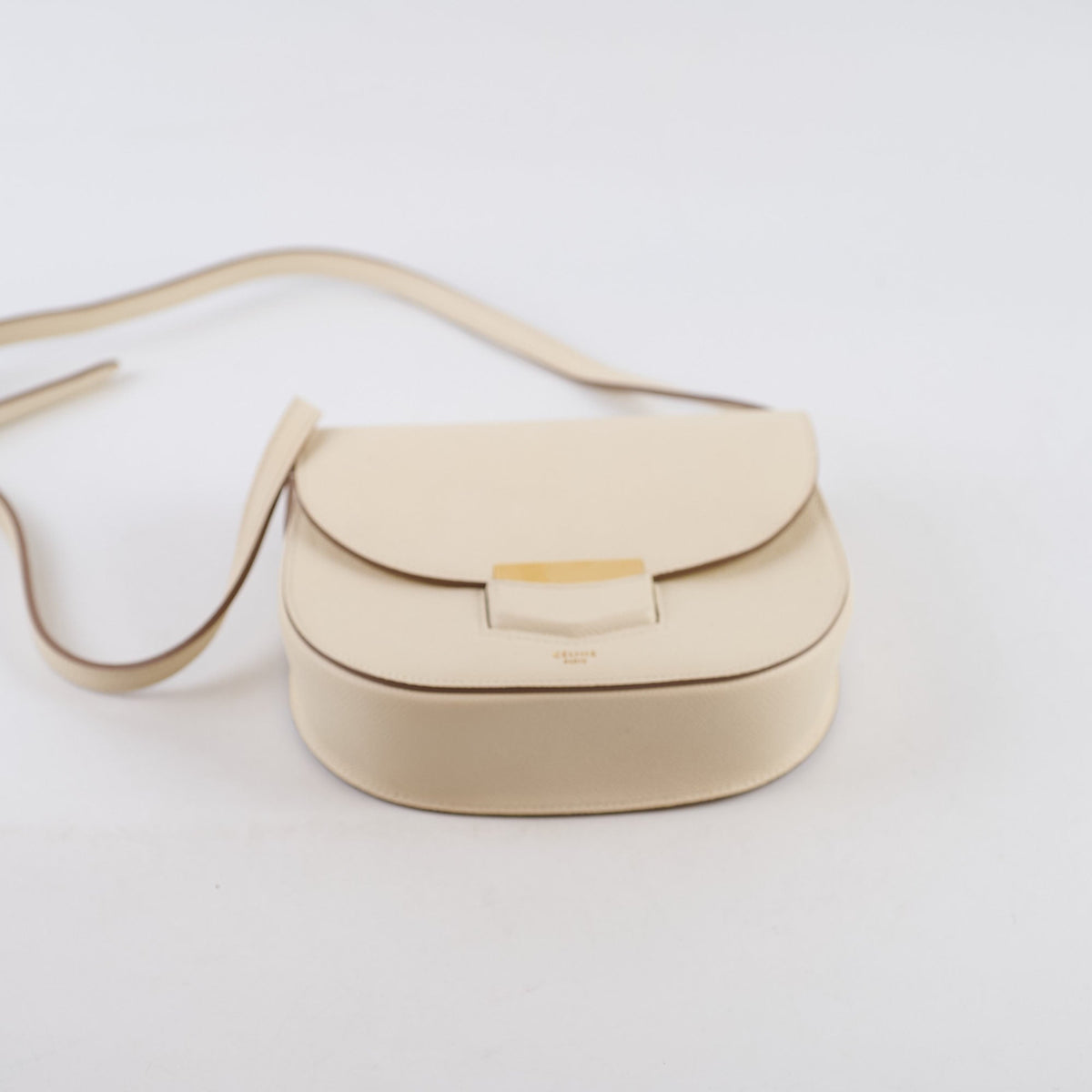 Celine Small Trotteur Grained Calfskin Ivory - photo 4
