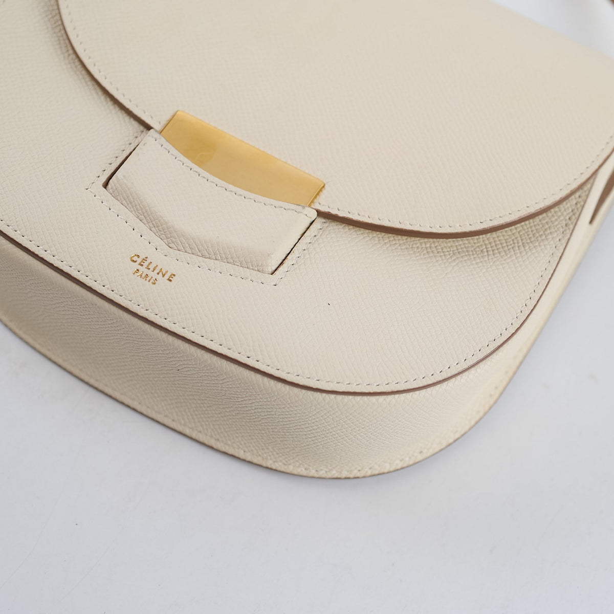 Celine Small Trotteur Grained Calfskin Ivory - photo 10