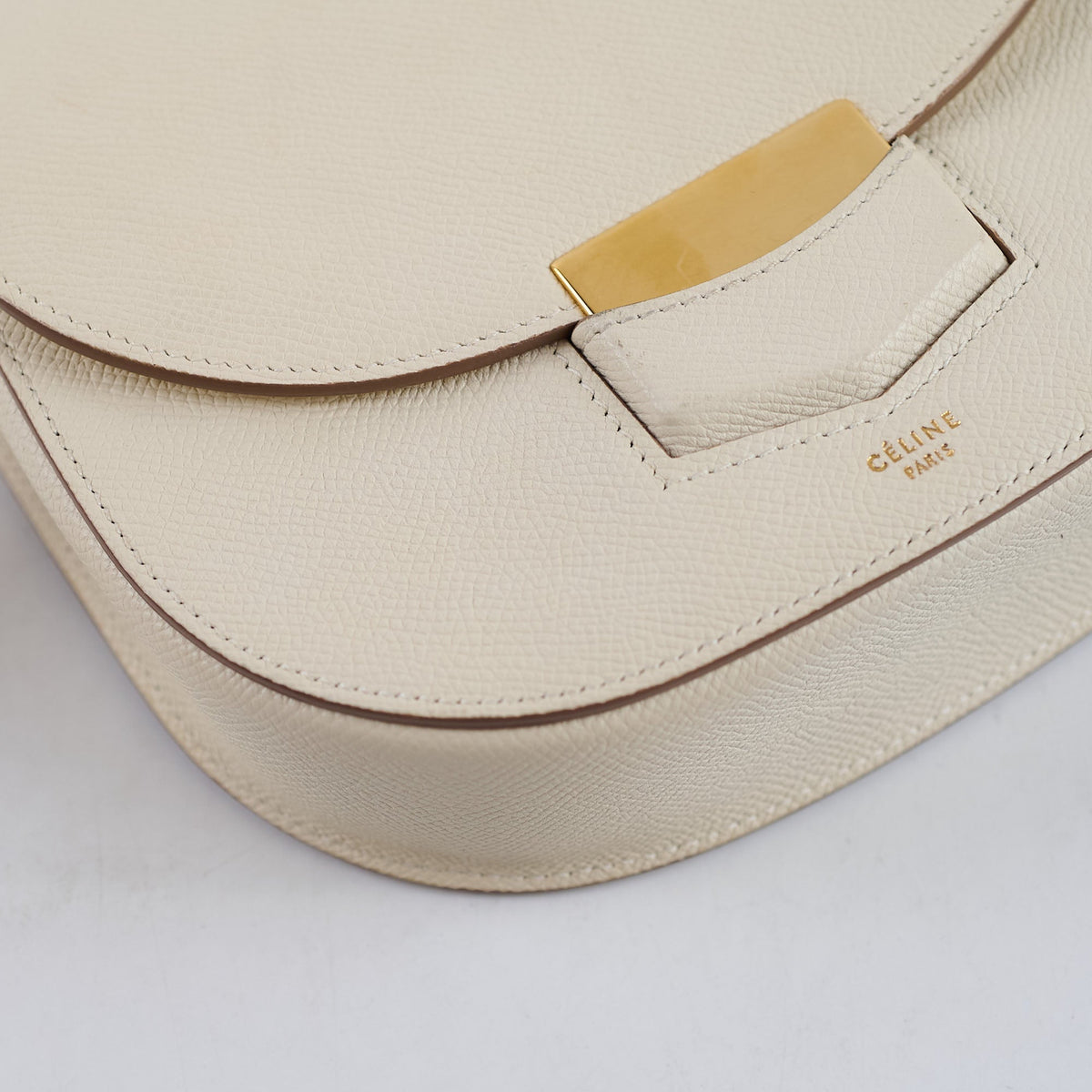 Celine Small Trotteur Grained Calfskin Ivory - photo 9