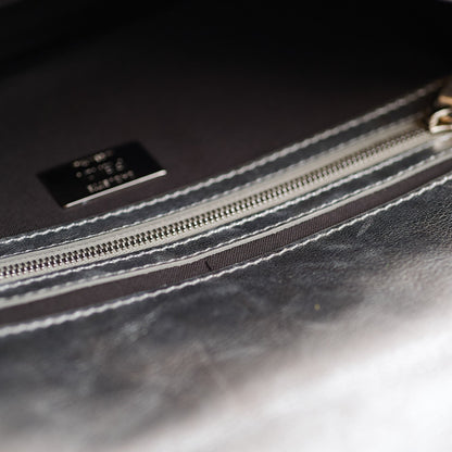 Fendi Medium Baguette FF Metalic Leather Flap Silver - photo 10