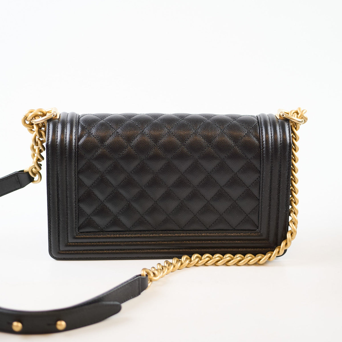 Chanel Boy New Medium Quilted Caviar Black - photo 2