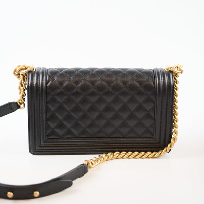 Chanel Boy New Medium Quilted Caviar Black - photo 2