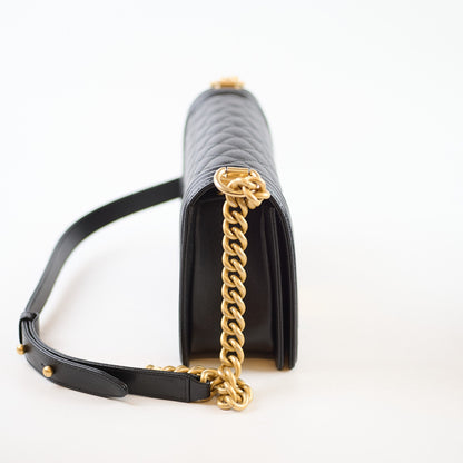 Chanel Boy New Medium Quilted Caviar Black - photo 3
