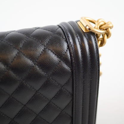 Chanel Boy New Medium Quilted Caviar Black - photo 5