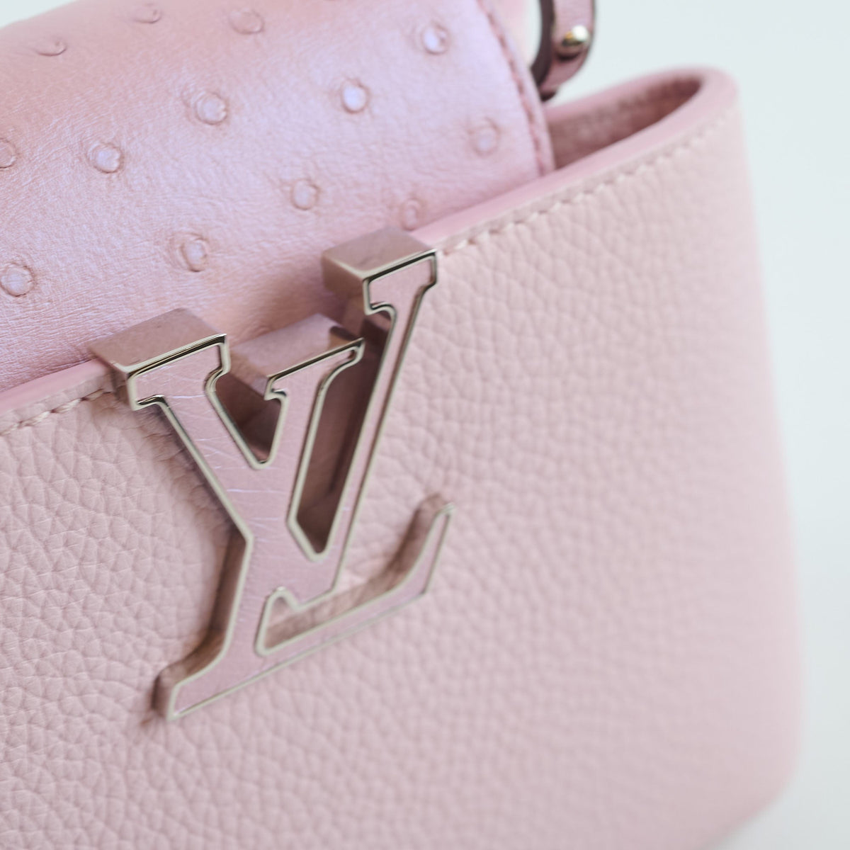 Louis Vuitton Capucine Mini Baby Pink Ostrich and Taurillon Leather - photo 6