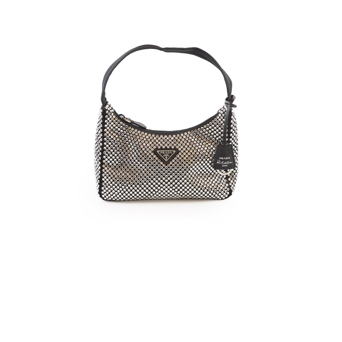 Prada Mini Re-edition 2000 Crystal Satin Black - photo 1