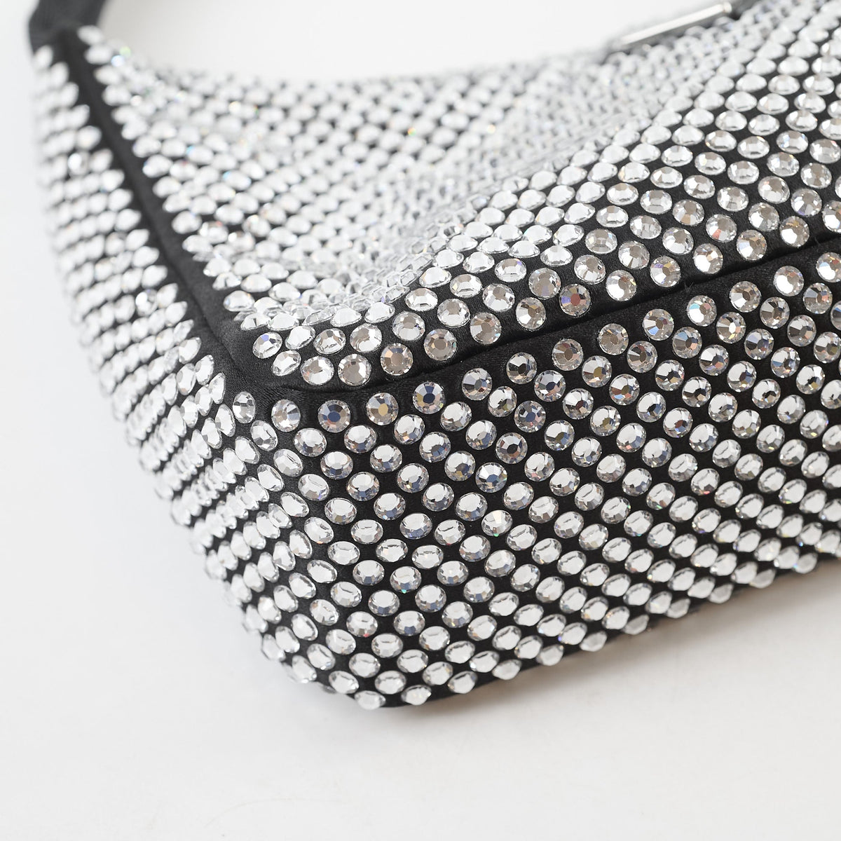 Prada Mini Re-edition 2000 Crystal Satin Black - photo 10