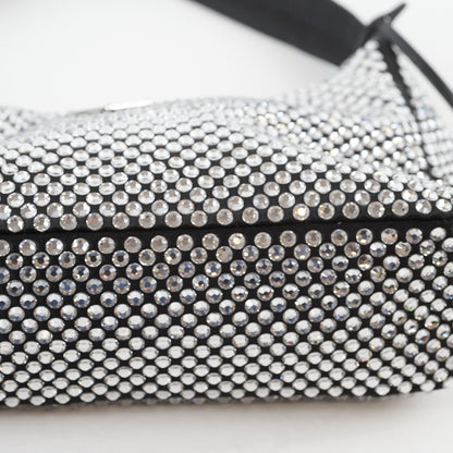 Prada Mini Re-edition 2000 Crystal Satin Black - photo 11