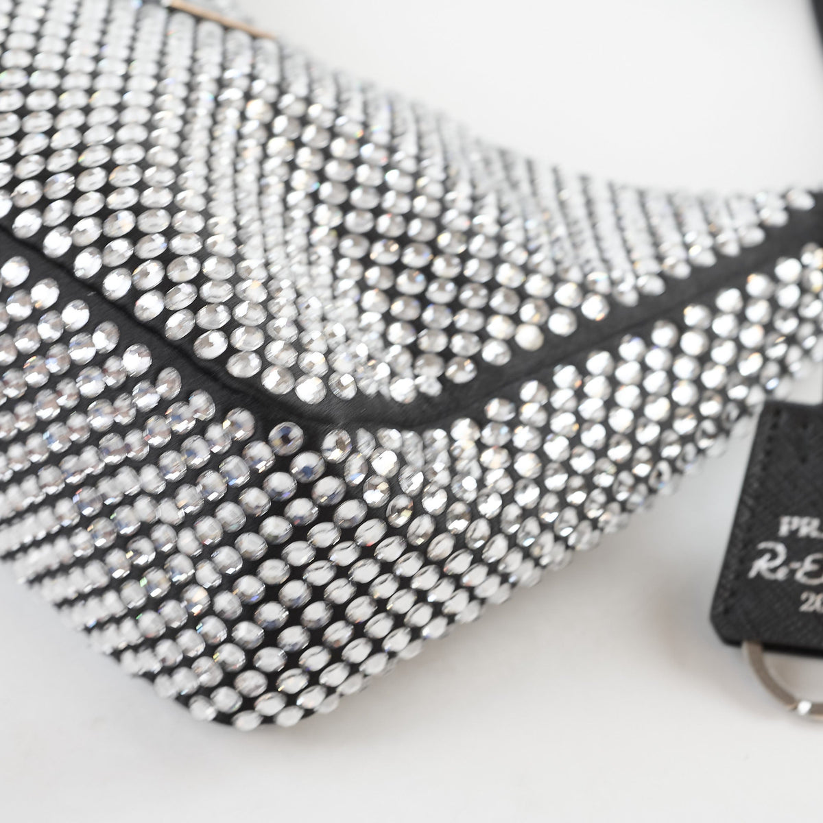 Prada Mini Re-edition 2000 Crystal Satin Black - photo 12