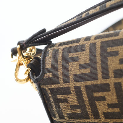 Fendi Medium FF Jacquard Canvas Baguette Brown - photo 5