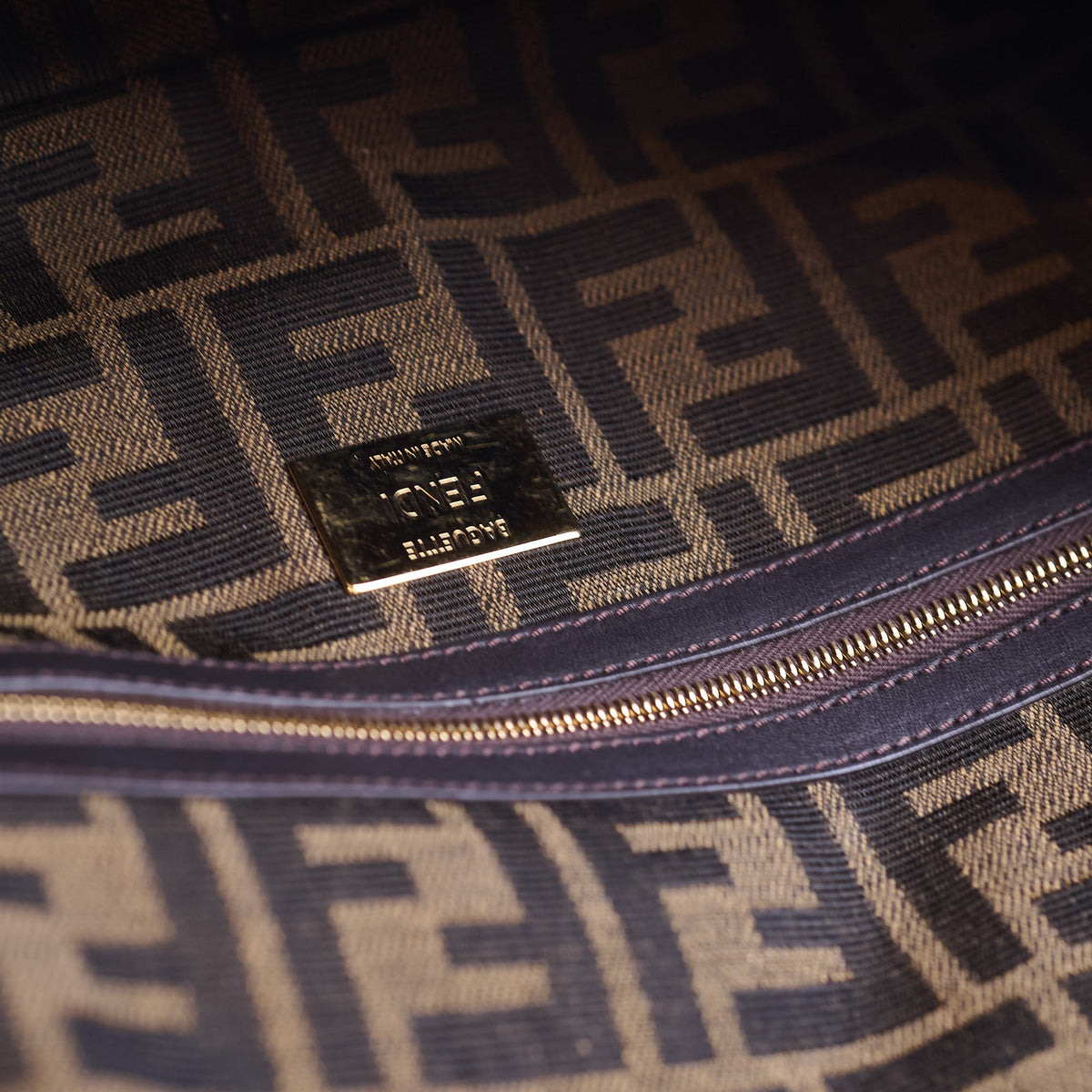 Fendi Medium FF Jacquard Canvas Baguette Brown - photo 14