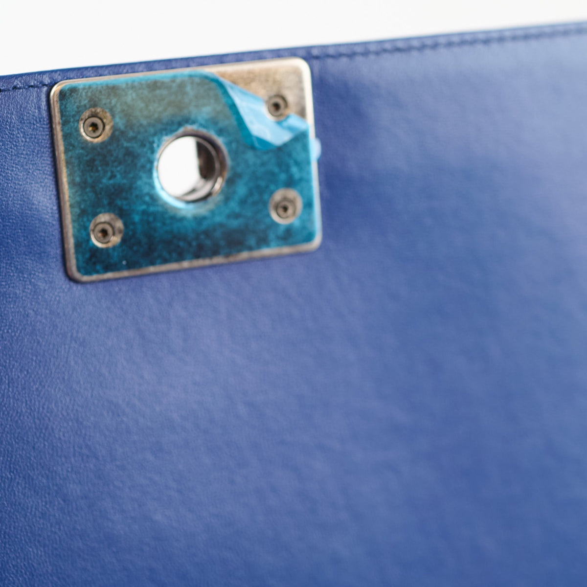 Chanel Old Medium Boy Bag Lambskin Blue 23Series - photo 5