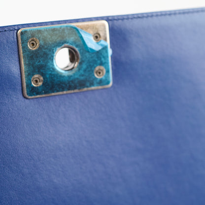 Chanel Old Medium Boy Bag Lambskin Blue 23Series - photo 5