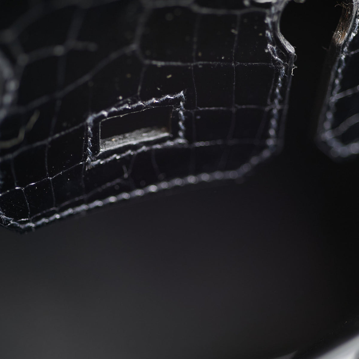Hermes Shiny Black Croc Porosus Birkin 25 - Z Stamp - photo 5