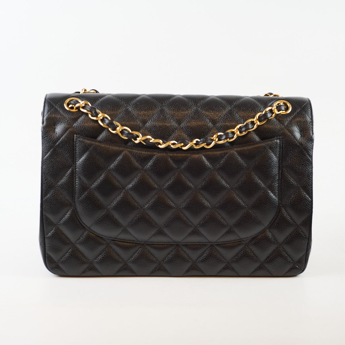 Chanel Caviar Jumbo Double Classic Flap Bag 19 series - photo 2