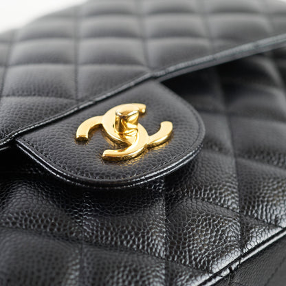 Chanel Caviar Jumbo Double Classic Flap Bag 19 series - photo 8
