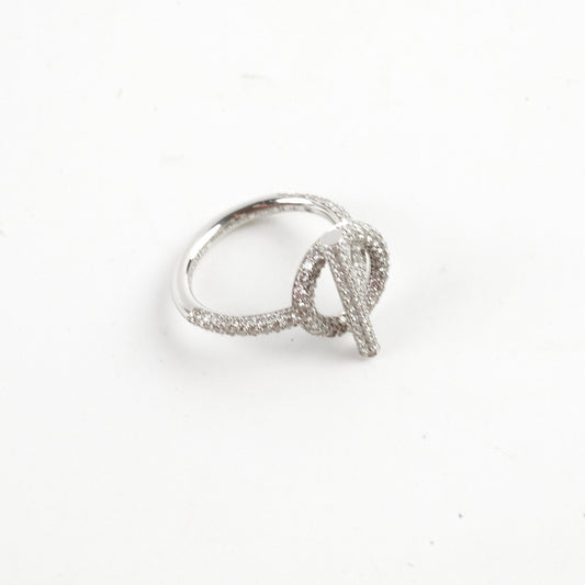 Hermes Echappe Small Model 18k White Gold with Diamonds Ring Size 54 - photo 2