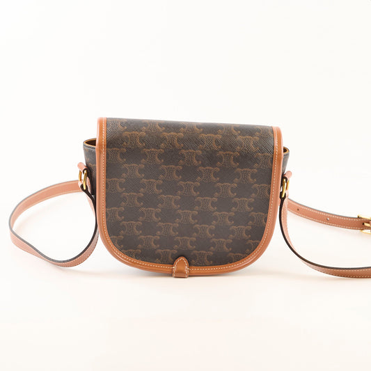 Celine Triomphe Medium Folco Crossbody Tan Brown - photo 2