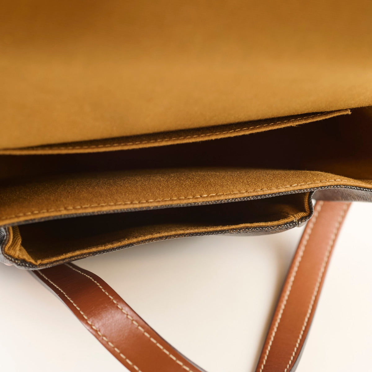 Celine Triomphe Medium Folco Crossbody Tan Brown - photo 12