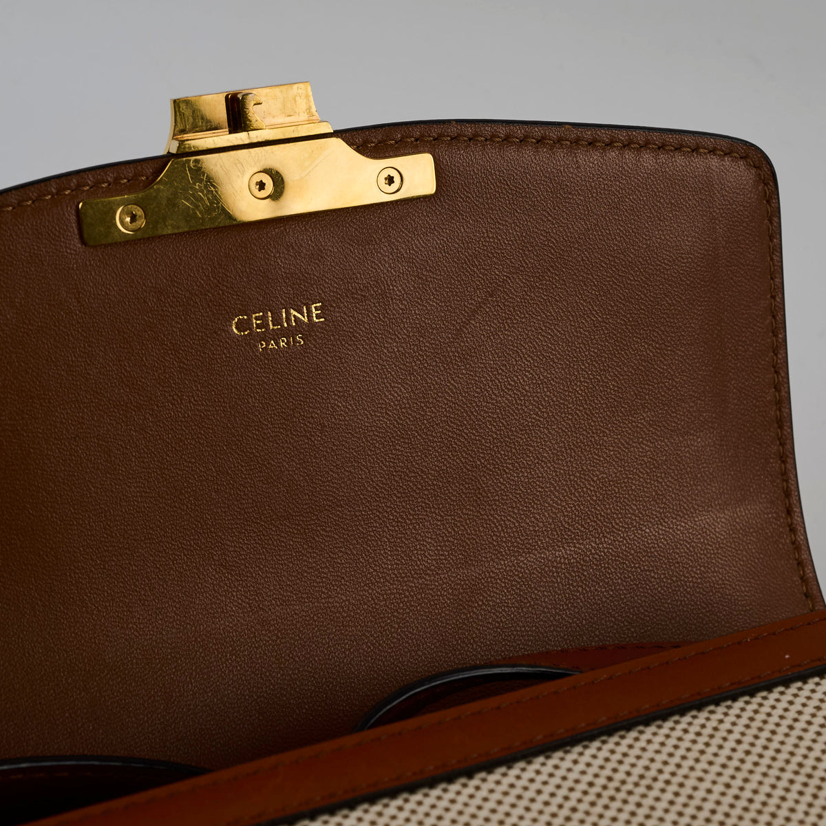 Celine Classique Triomphe Canvas Natural/Tan - photo 5