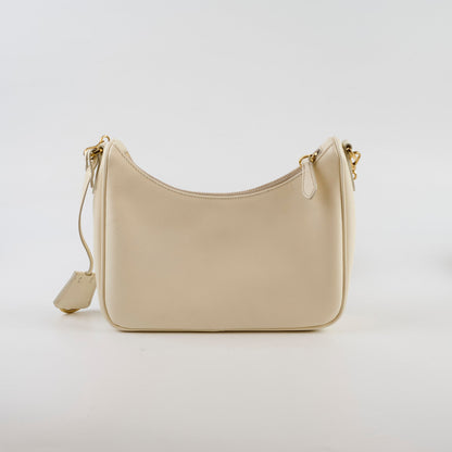 Prada Re-Edition 2005 Saffiano Leather Crossbody Ivory - photo 2