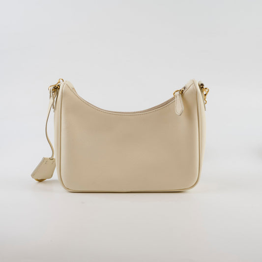 Prada Re-Edition 2005 Saffiano Leather Crossbody Ivory - photo 2