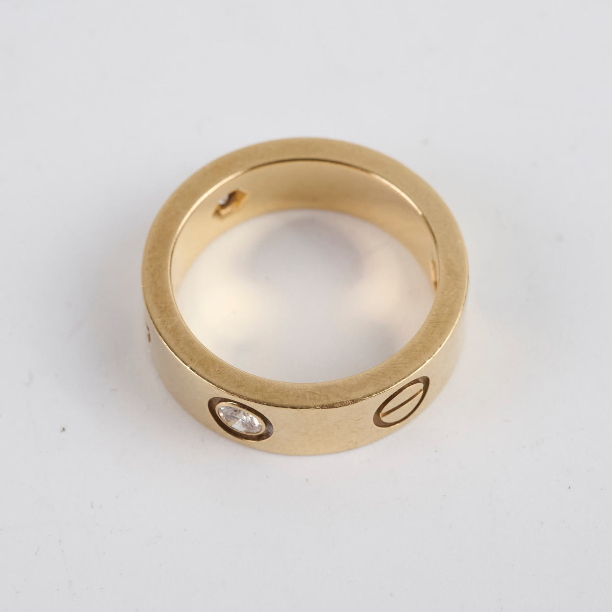 Cartier Love Ring 3 Diamonds Yellow Gold Size 49 - photo 3