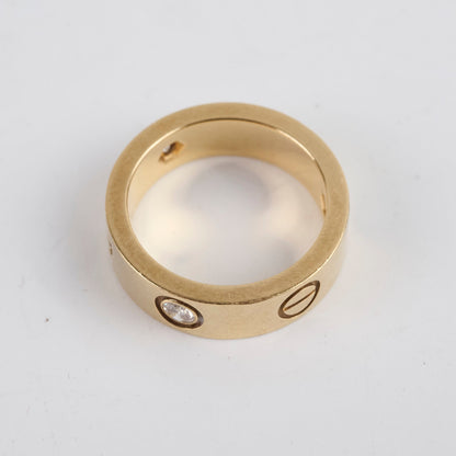 Cartier Love Ring 3 Diamonds Yellow Gold Size 49 - photo 3