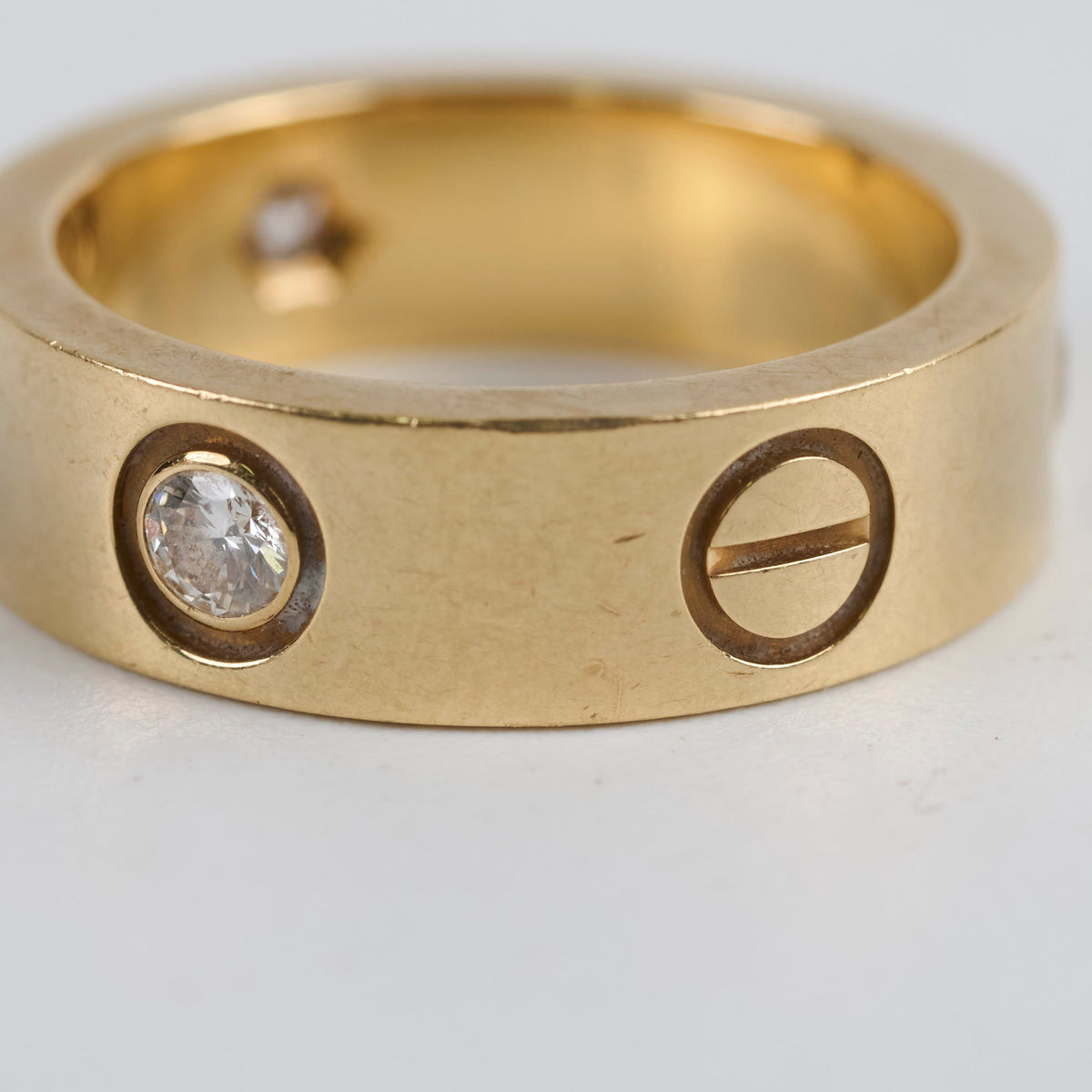 Cartier Love Ring 3 Diamonds Yellow Gold Size 49 - photo 6